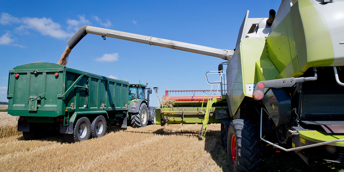 farm equipment and trucks